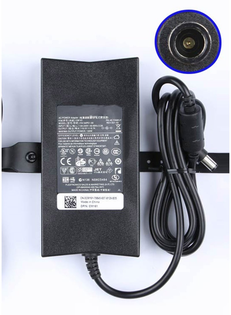 Lap-Tech Replacement Laptop Charger 130W 19.5V 6.7A (LA130PM121) with Power Cord – Compatible with Dell Precision, Inspiron, XPS & Vostro Series - Image 1